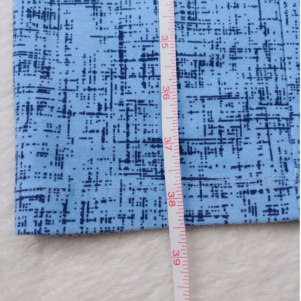 Roaman’s Blue Patterned Stretch Leggings Women’s Plus Size 1X 22/24 - Picture 6 of 10
